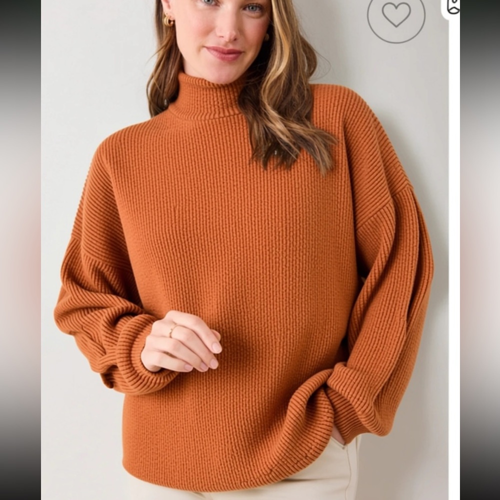 Fred David Cable Knit Sweater button sleeves soft S oversized 127
